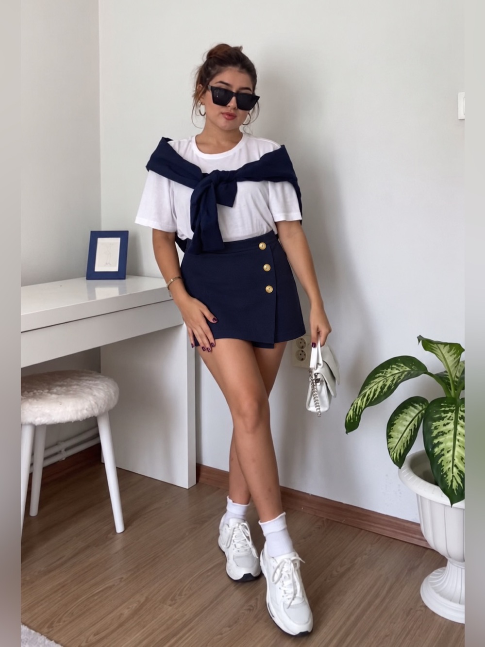 VV&S - Blue navy wrap Skort